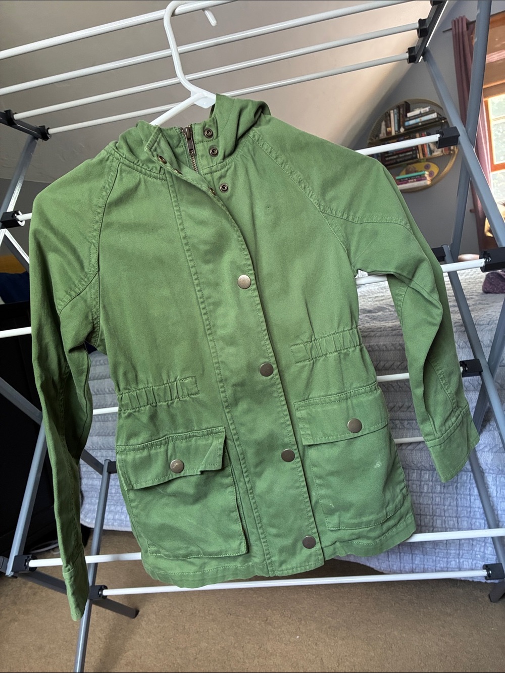 GAP Olive Green Hooded Utility Jacket for Kids